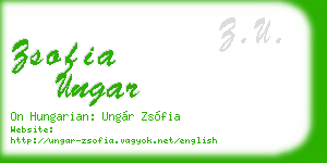 zsofia ungar business card