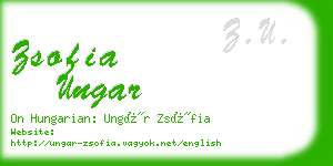 zsofia ungar business card